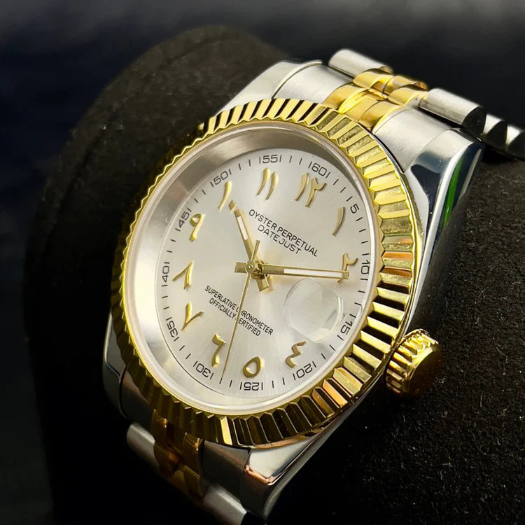 Seikojust Two Tone White Eastern Arabic Dial
