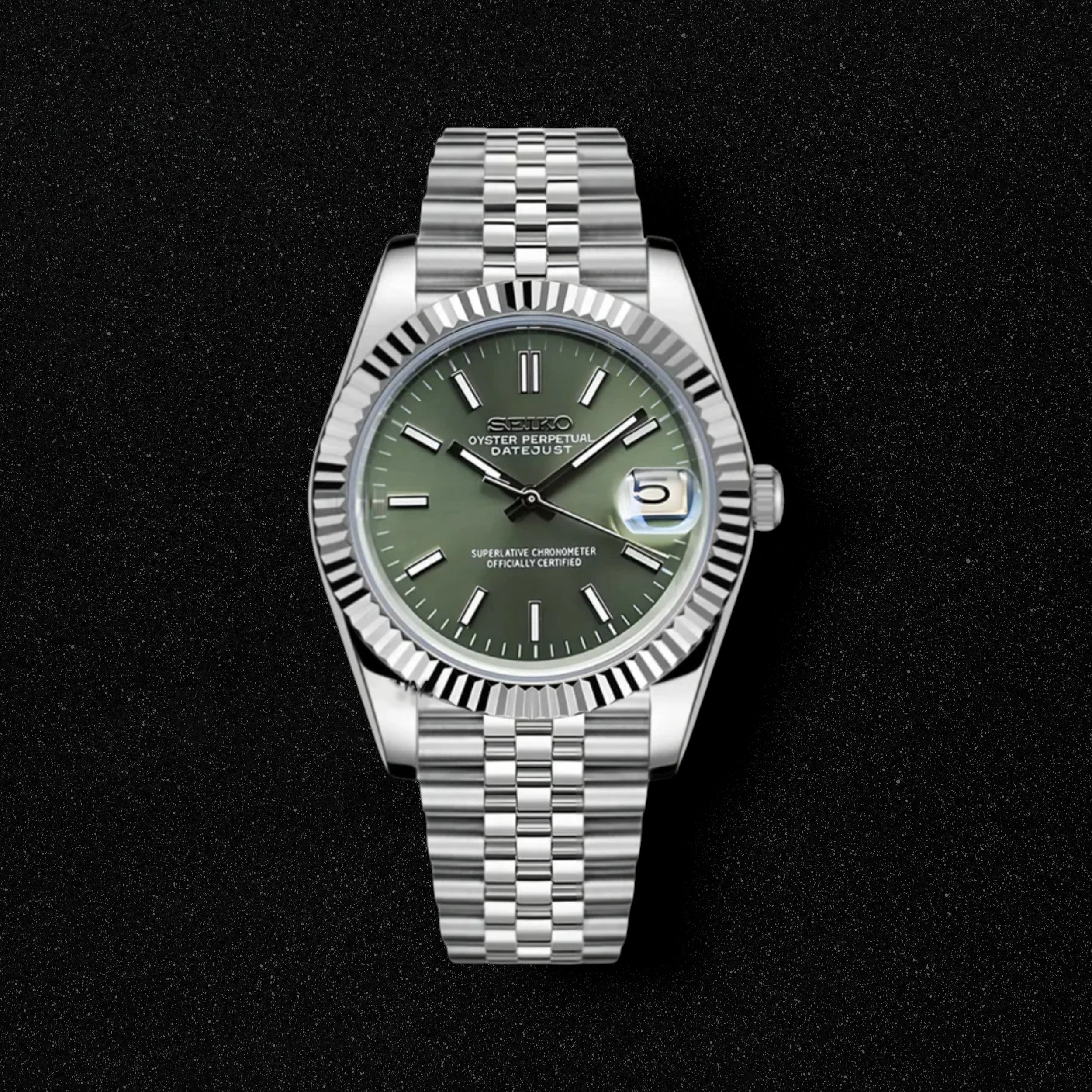 Seikojust Olive Baton Dial