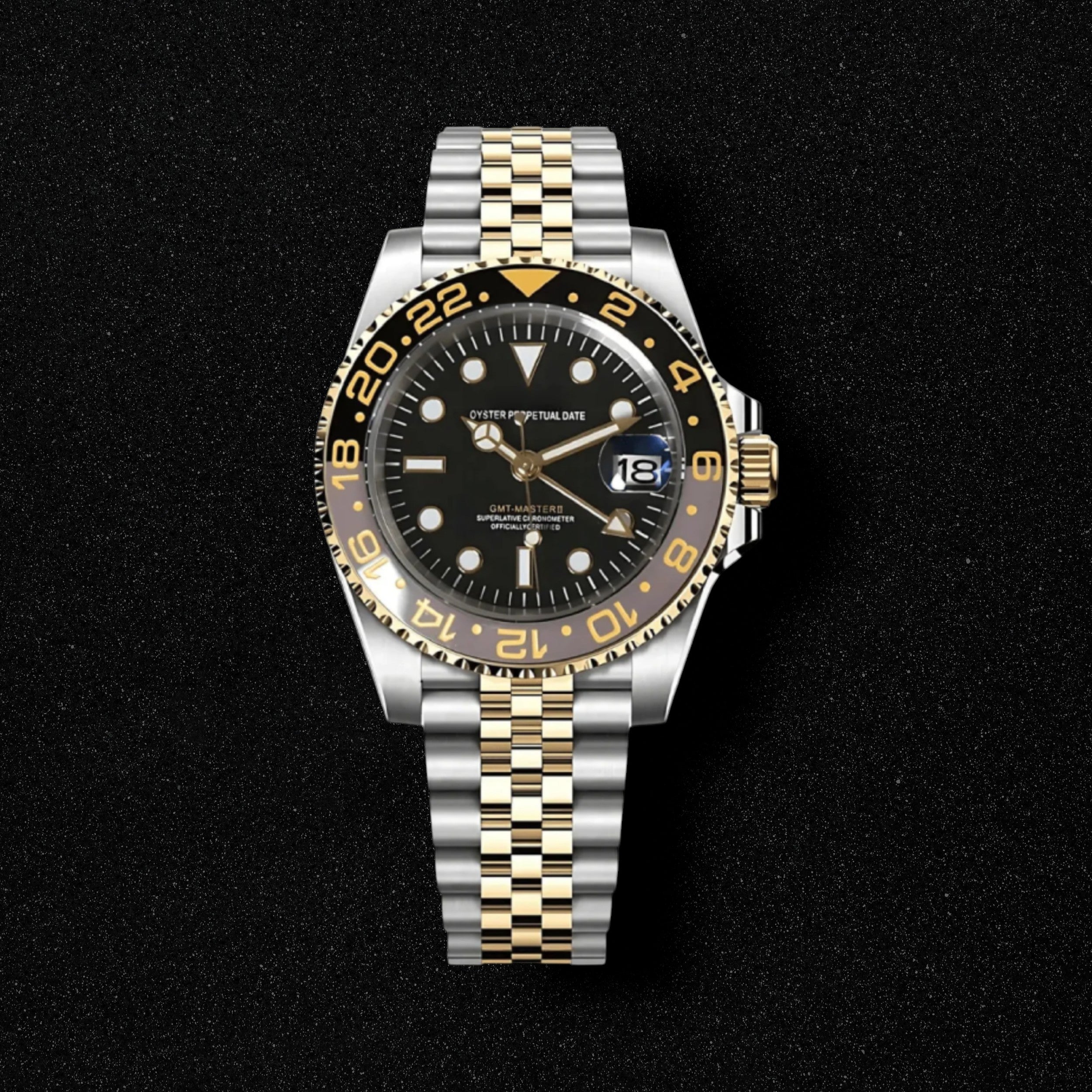 GMTeiko Two Tone Black Arrow Dial